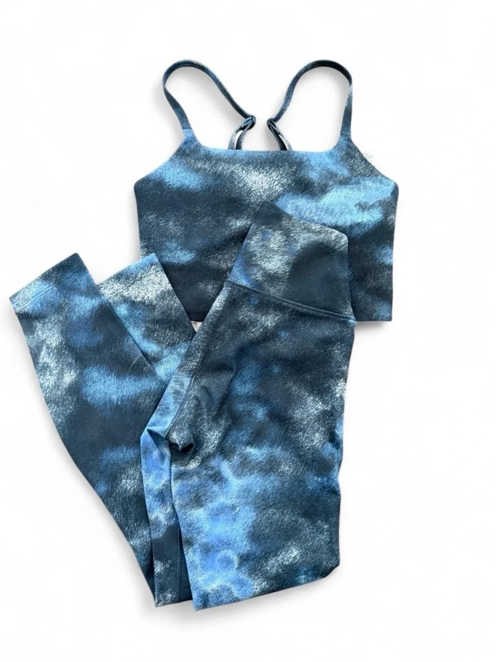 Nike Tie-Dye High-Waist Active Leggings & Crop Tank Set